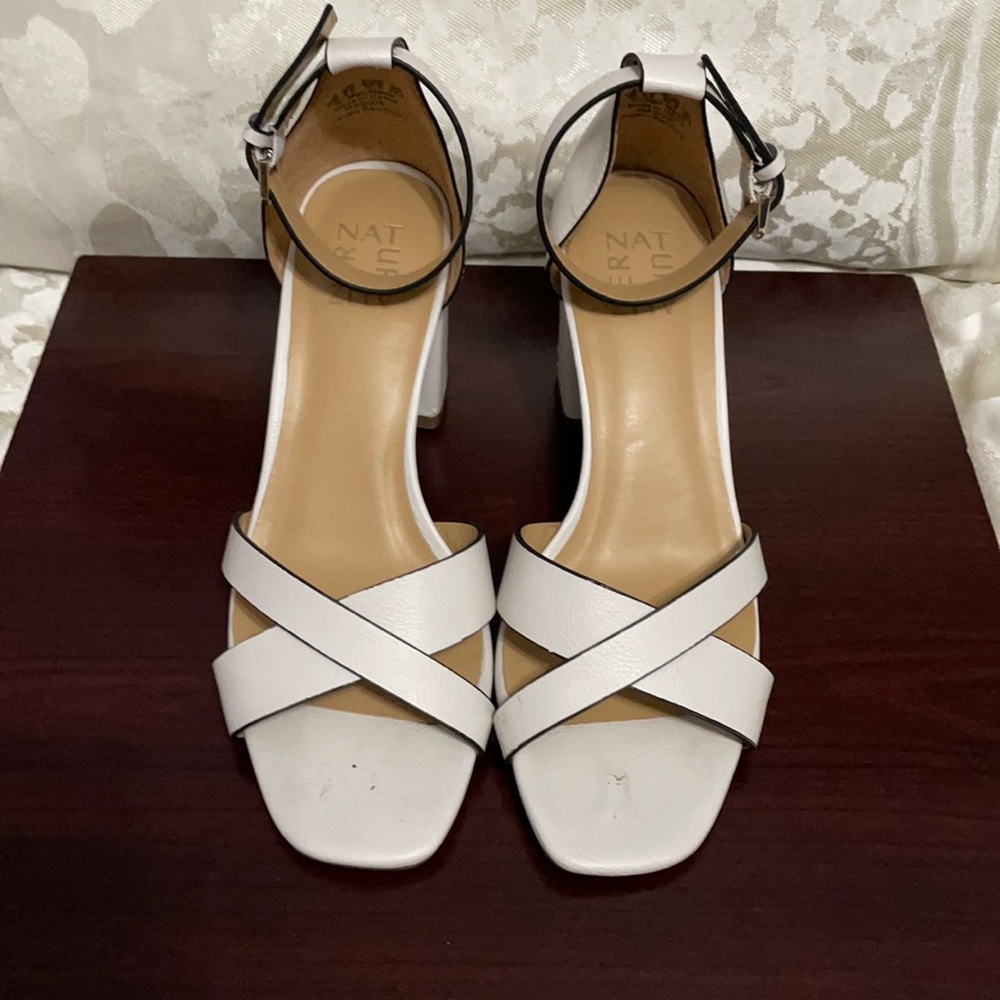 Naturalizer white block heels